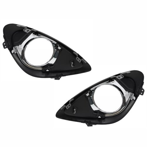 Par Grade Parachoque Nissan March 2015 até 2020 Preto Com Furo Moldura Cromada