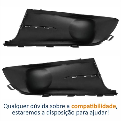 Par Grade Para-choque Vw Fox 2011 2012 2013 2014 Sem Furo Com Friso Cromado