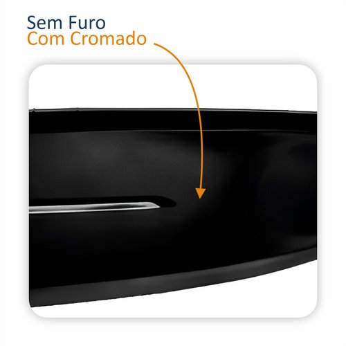 Par Grade Para-choque Vw Fox 2011 2012 2013 2014 Sem Furo Com Friso Cromado