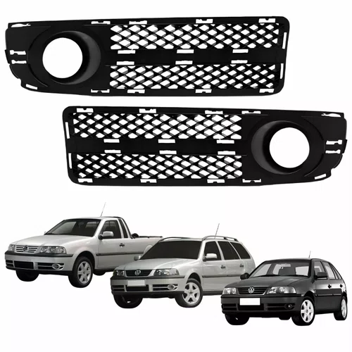Par Grade Parachoque Vw Gol Parati Saveiro G3 2003 2004 2005 Com Furo Fase 2