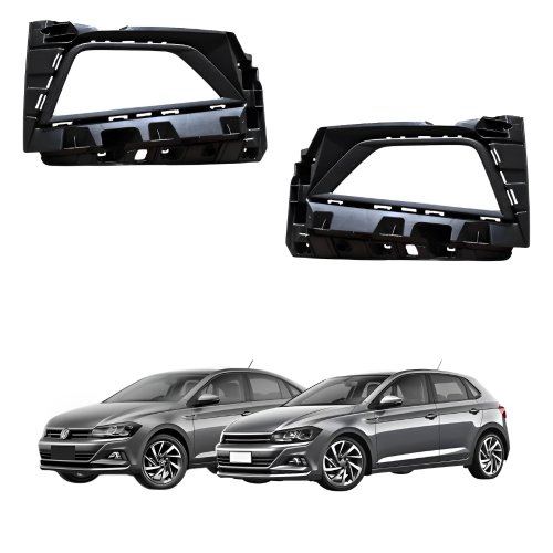 Par Grade Parachoque Vw Polo Virtus 2017 Até 2020 Com Furo