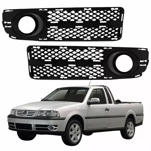 Par Grade Parachoque Vw Saveiro G3 2003 2004 2005 Com Furo Fase 2