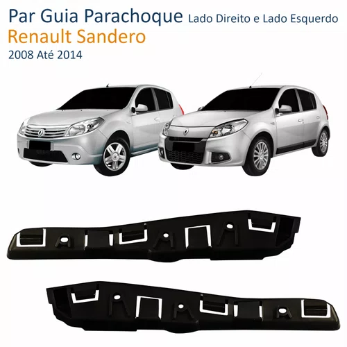 Par Guia Parachoque Dianteiro Renault Sandero 2008 Até 2014