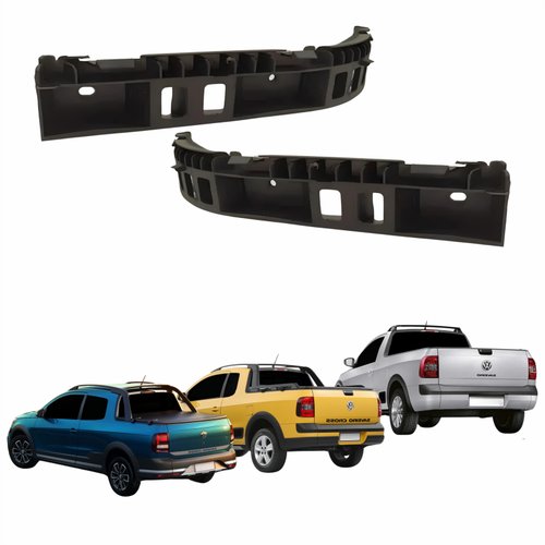 Par Guia Parachoque Traseiro Vw Saveiro G5 2009 Até 2012 G6 2013 Até 2016 G7 2017 Até 2020