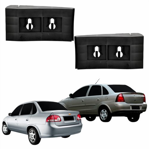 Par Guia Traseiro Parachoque Gm Corsa Sedan 1996 Até 2010