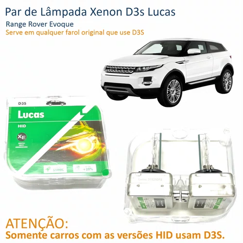 Par Lâmpada Xenon D3s Lucas Ranger Rover Evoque