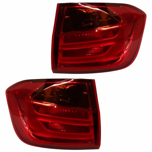 Par Lanterna Traseira Bmw Série 3 320i 325i 328i 2013 Até 2016 Bicolor Com Pisca Ambar Com Led Canto