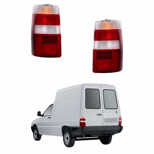 Par Lanterna Traseira Fiat Fiorino 1986 Até 1997 Carto Bicolor