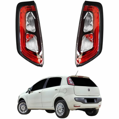Par Lanterna Traseira Fiat Punto 2013 2014 2015 2016 Com Led