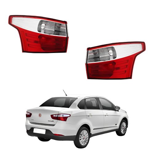 Par Lanterna Traseira Fiat Siena 2013 2014 2015 2016 2017 2018 2019 Canto