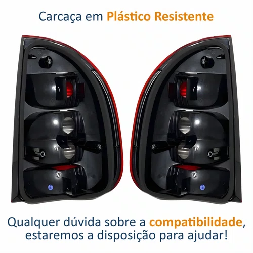 Par Lanterna Traseira Gm Corsa Sedan Classic 2000 Até 2010 Bicolor Cristal