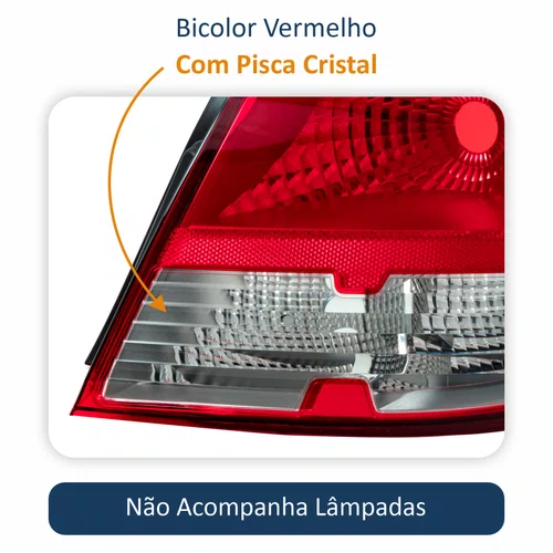 Par Lanterna Traseira Gm Onix 2012 Até 2016 Bicolor