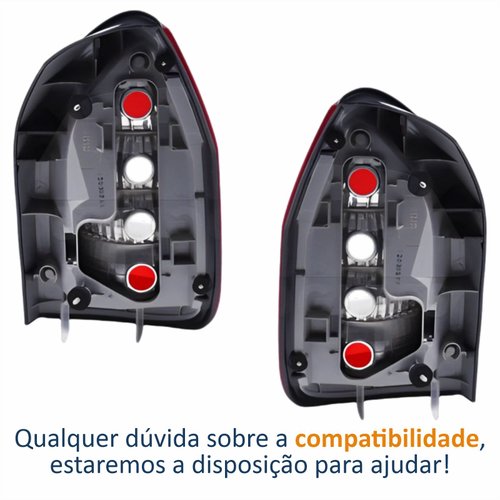 Par Lanternas Traseira Chevrolet Zafira 2001 2002 2003 2004 2005 2006 2007 2008 2009 2010 2011 2012 Bicolor