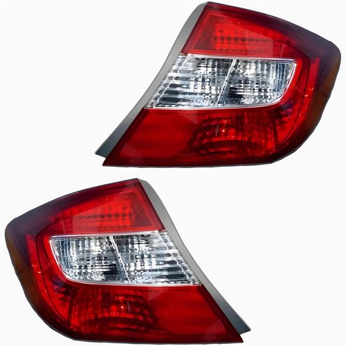 Par Lanterna Traseira Honda Civic 2012 2013 2014 2015 2016 Canto Bicolor