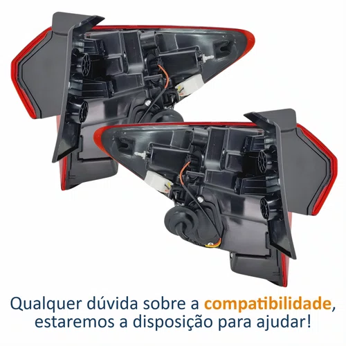 Par Lanterna Traseira Hyundai Hb20 Hatch 2023 2024 2025 Canto Com Led