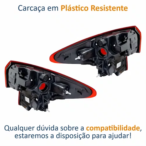 Par Lanterna Traseira Hyundai Hb20 Hatch 2023 2024 2025 Canto Sem Led