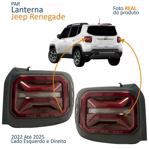 Par Lanterna Traseira Jeep Renegade 2022 2023 2024 2025 Com Led