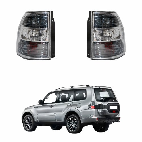 Par Lanterna Traseira Mitsubishi Pajero Full 4P 2007 Até 2014 Bicolor Cristal