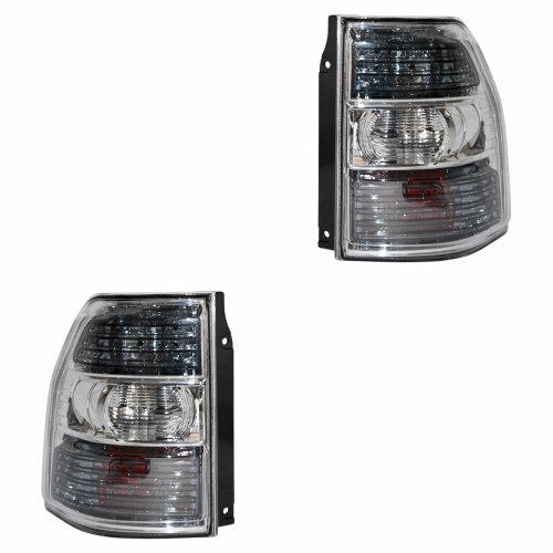 Par Lanterna Traseira Mitsubishi Pajero Full 4P 2007 Até 2014 Bicolor Cristal