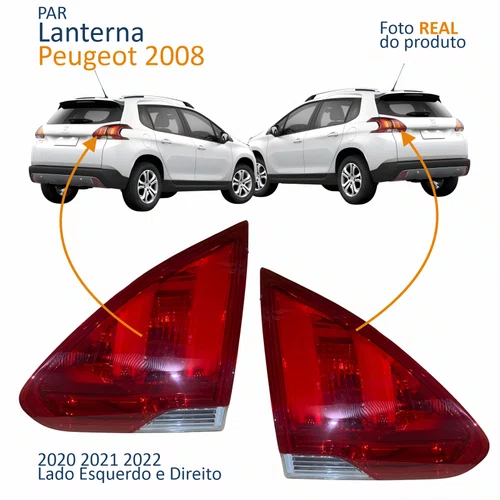 Par Lanterna Traseira Peugeot 2008 2020 2021 2022 Tampa