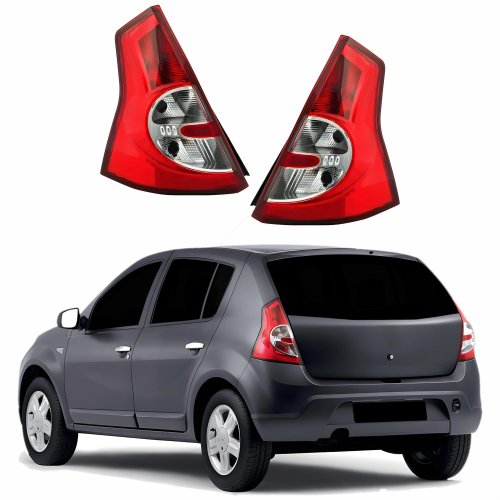 Par Lanterna Traseira Renault Sandero 2008 2009 2010 2011 Bicolor