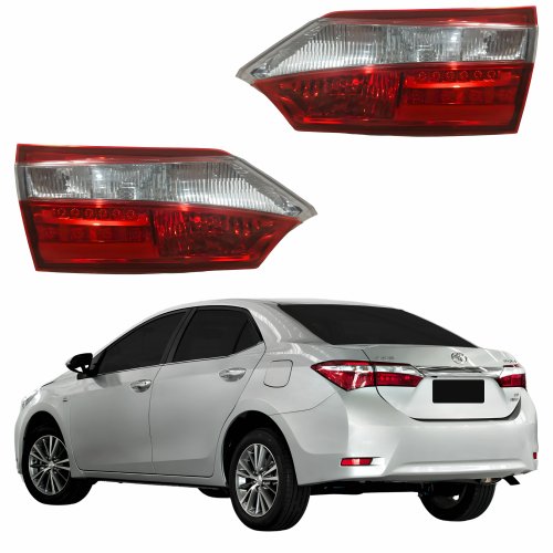 Par Lanterna Traseira Toyota Corolla 2015 2016 2017 Tampa Bicolor Com Led