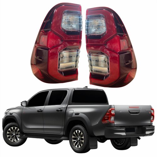 Par Lanterna Traseira Toyota Hilux Srv 2021 2022 2023 2024 Com Led