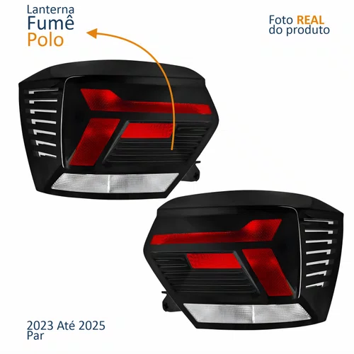 Par Lanterna Traseira Volkswagen Polo 2023 2024 2025 Fumê