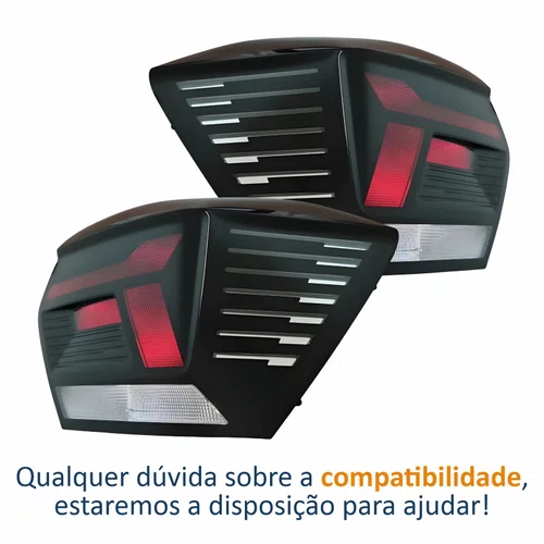 Par Lanterna Traseira Volkswagen Polo 2023 2024 2025 Fumê