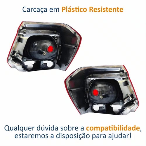 Par Lanterna Traseira Vw Gol G7 2016 Até 2018