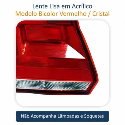 Par Lanterna Traseira Vw Gol G7 2016 Até 2018
