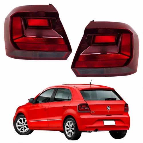 Par Lanterna Traseira Vw Gol G7 2016 Até 2018 Fumê