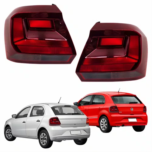 Par Lanterna Traseira Vw Gol G7 G8 Fumê
