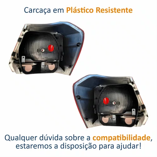 Par Lanterna Traseira Vw Gol G8 2018 Até 2013 Fumê