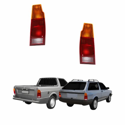 Par Lanterna Traseira Vw Parati Saveiro 1983 Até 1997 Âmbar
