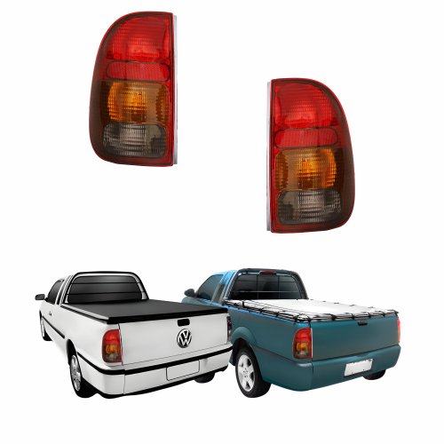 Par Lanterna Traseira Vw Saveiro G2 1995 Até 1999 Saveiro G3 1999 Até 2005 Âmbar