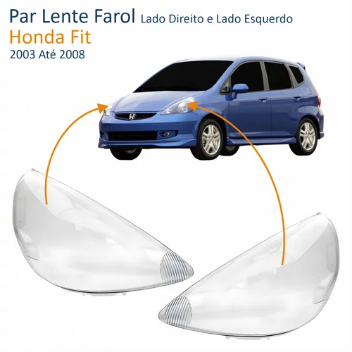 Par Lente Farol Honda Fit 2003 2004 2005 2006 2007 2008