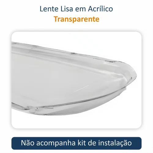 Par Lente Farol Peugeot 206 2004 Até 2008 Simples Liso