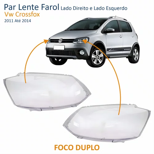 Par Lente Farol Vw Crossfox 2011 Até 2014 Duplo