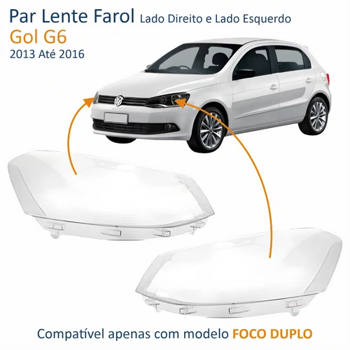 Par Lente Farol Vw Gol  G6 2013 Até 2016 Duplo