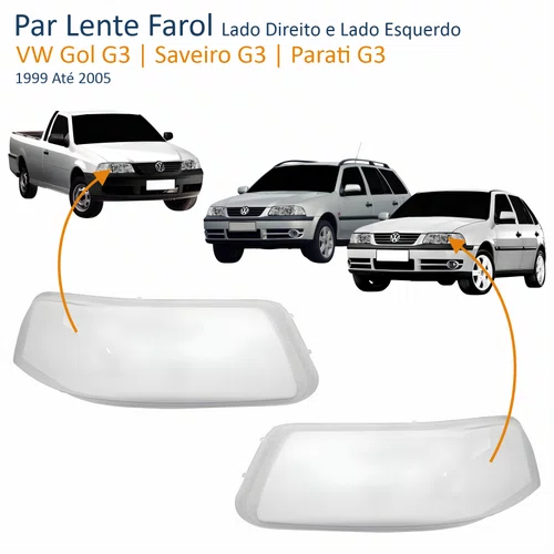 Par Lente Farol VW Gol Saveiro Parati G3 1999 Até 2005