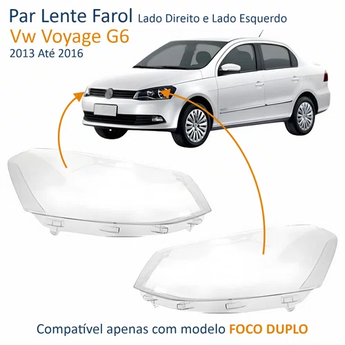 Par Lente Farol Vw Voyage G6 2013 Até 2016 Duplo