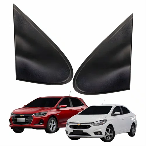 Par Moldura Acabamento Retrovisor Gm Onix Prisma 2020 2021 2022 2023 2024 Texturizado
