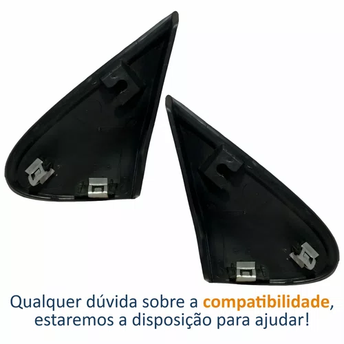 Par Moldura Acabamento Retrovisor Gm Prisma 2020 2021 2022 2023 2024 Texturizado