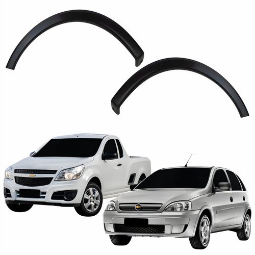 Par Moldura Dianteira Paralama Gm Corsa Montana 2003 Até 2010
