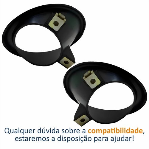 Par Moldura Farol Auxiliar Peugeot Hoggar 2008 Até 2014
