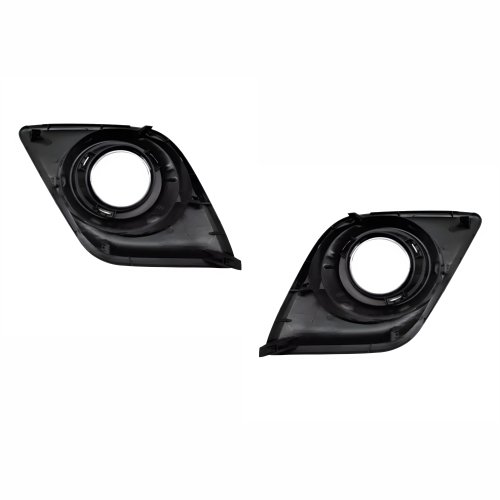 Par Moldura Farol Auxiliar Toyota Hilux Srv 2016 Até 2019 Cromado Com Furo