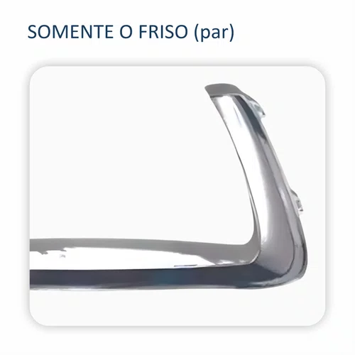 Par Moldura Grade Farol Auxiliar Gm Cobalt 2016 2017 2018 2019 2020 Friso Cromado