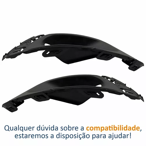 Par Moldura Grade Farol Auxiliar Gm Cobalt 2016 2017 2018 2019 2020 Com Furo