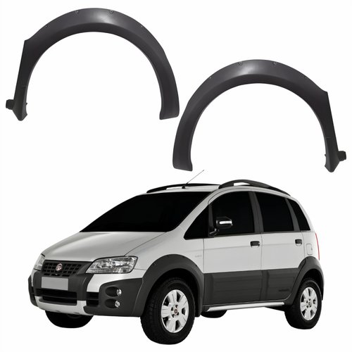 Par Moldura Para-lama Fiat Idea Adventure 2006 2007 2008 2009 2010